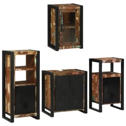 Ensemble de mobilier de salle de bain 4 pcs Bois massif recyclé 621273621273