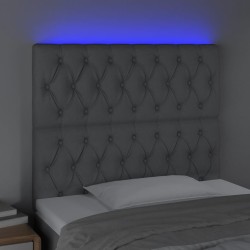 Tête de lit à LED Gris clair 100x7x118/128 cm Tissu 621277621277