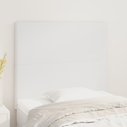 Tête de lit blanche 90 x 5 x 118/128 cm similicuir 621279621279