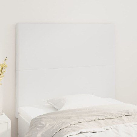 Tête de lit blanche 90 x 5 x 118/128 cm similicuir 621279621279