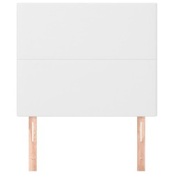 Tête de lit blanche 90 x 5 x 118/128 cm similicuir 621279621279