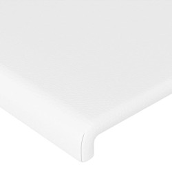 Tête de lit blanche 90 x 5 x 118/128 cm similicuir 621279621279
