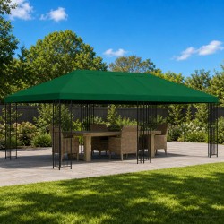 Gazebo avec murs latéraux 6 x 3 m Vert Polyester et Acier 190 621281621281