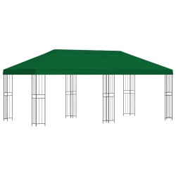 Gazebo avec murs latéraux 6 x 3 m Vert Polyester et Acier 190 621281621281