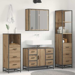 Ensemble de mobilier de salle de bain 4 pc Chêne artisanal 621282621282
