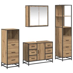 Ensemble de mobilier de salle de bain 4 pc Chêne artisanal 621282621282