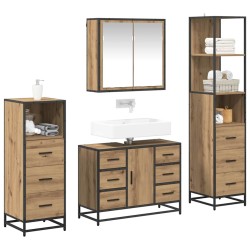 Ensemble de mobilier de salle de bain 4 pc Chêne artisanal 621282621282