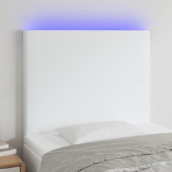 Tête de lit à LED Blanc 90x5x118/128 cm Similicuir 621283621283