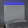 Tête de lit à LED Blanc 90x5x118/128 cm Similicuir 621283621283