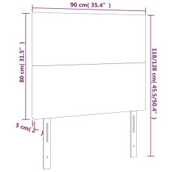 Tête de lit à LED Blanc 90x5x118/128 cm Similicuir 621283621283
