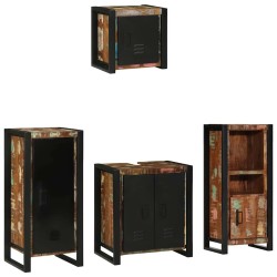Ensemble de mobilier de salle de bain 4 pcs Bois Recyclé Solide 621284621284