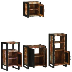 Ensemble de mobilier de salle de bain 4 pcs Bois Recyclé Solide 621285621285