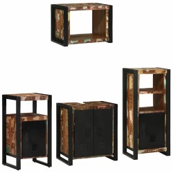 Ensemble de mobilier de salle de bain 4 pcs Bois Recyclé Solide 621286621286