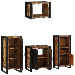 Ensemble de mobilier de salle de bain 4 pcs Bois Recyclé Solide 621288621288