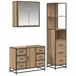Ensemble de mobilier de salle de bain 3 pc Chêne artisanal 621290621290