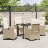 Ensemble de salle à manger pour jardin 5 pcs Beige polyrotin 621292621292