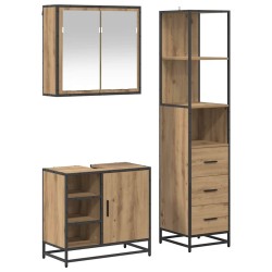 Ensemble de mobilier de salle de bain 3 pc Chêne artisanal 621293621293