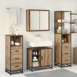 Ensemble de mobilier de salle de bain 3 pc Chêne artisanal 621293621293