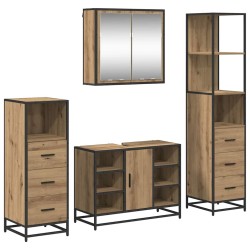 Ensemble de mobilier de salle de bain 4 pc Chêne artisanal 621294621294