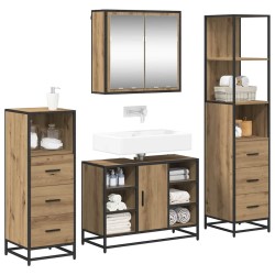Ensemble de mobilier de salle de bain 4 pc Chêne artisanal 621294621294