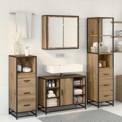 Ensemble de mobilier de salle de bain 4 pc Chêne artisanal 621294621294