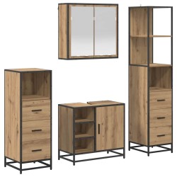 Ensemble de mobilier de salle de bain 4 pc Chêne artisanal 621295621295
