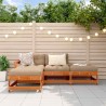 Ensemble de salon de jardin 4 pcs Brun cire Bois de pin massif 621298621298