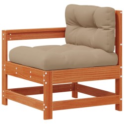 Ensemble de salon de jardin 4 pcs Brun cire Bois de pin massif 621298621298