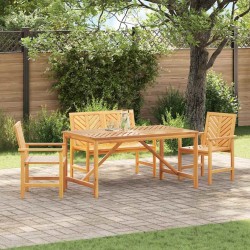 Ensemble de salle à manger pour jardin 4 pc Marron 621301621301
