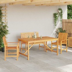 Ensemble de salle à manger pour jardin 4 pc Marron 621301621301