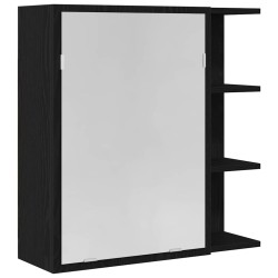 Armoire Miroir de Salle de Bain Chêne noir 62,5 x 20,5 x 64 cm 621304621304