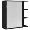 Armoire Miroir de Salle de Bain Chêne noir 62,5 x 20,5 x 64 cm 621304621304