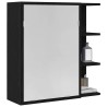 Armoire Miroir de Salle de Bain Chêne noir 62,5 x 20,5 x 64 cm 621304621304