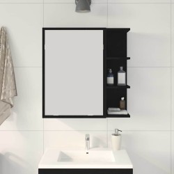 Armoire Miroir de Salle de Bain Chêne noir 62,5 x 20,5 x 64 cm 621304621304