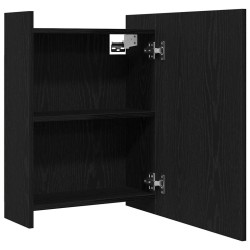 Armoire Miroir de Salle de Bain Chêne noir 62,5 x 20,5 x 64 cm 621304621304