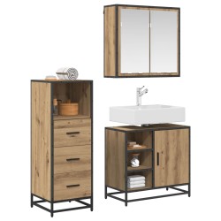 Ensemble de mobilier de salle de bain 3 pc Chêne artisanal 621305621305