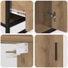 Ensemble de mobilier de salle de bain 3 pc Chêne artisanal 621305621305