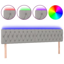 Tête de lit à LED Gris clair 200x7x78/88 cm Tissu 621307621307