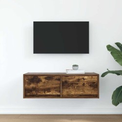 Meuble TV chêne fumé 80x31x25,5 cm bois d'ingénierie 621311621311