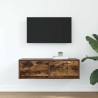 Meuble TV chêne fumé 80x31x25,5 cm bois d'ingénierie 621311621311