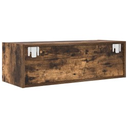 Meuble TV chêne fumé 80x31x25,5 cm bois d'ingénierie 621311621311