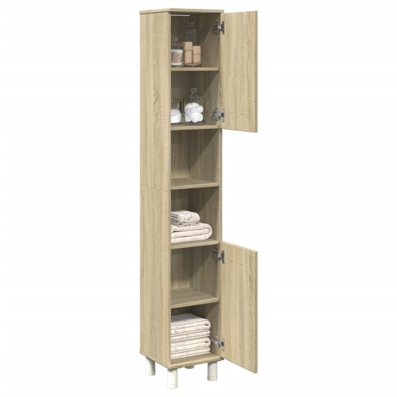 Armoire de salle de bain chêne sonoma 30,5x30x179 cm 621314621314