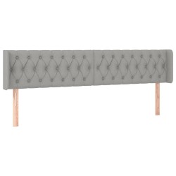 Tête de lit avec oreilles Gris clair 203x16x78/88 cm Tissu 621316621316