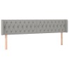 Tête de lit avec oreilles Gris clair 203x16x78/88 cm Tissu 621316621316