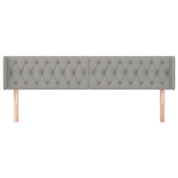 Tête de lit avec oreilles Gris clair 203x16x78/88 cm Tissu 621316621316