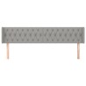 Tête de lit avec oreilles Gris clair 203x16x78/88 cm Tissu 621316621316