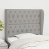 Tête de lit avec oreilles Gris clair 103x23x118/128 cm Tissu 621317621317