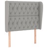 Tête de lit avec oreilles Gris clair 103x23x118/128 cm Tissu 621317621317