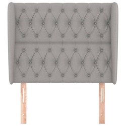 Tête de lit avec oreilles Gris clair 103x23x118/128 cm Tissu 621317621317