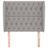 Tête de lit avec oreilles Gris clair 103x23x118/128 cm Tissu 621317621317